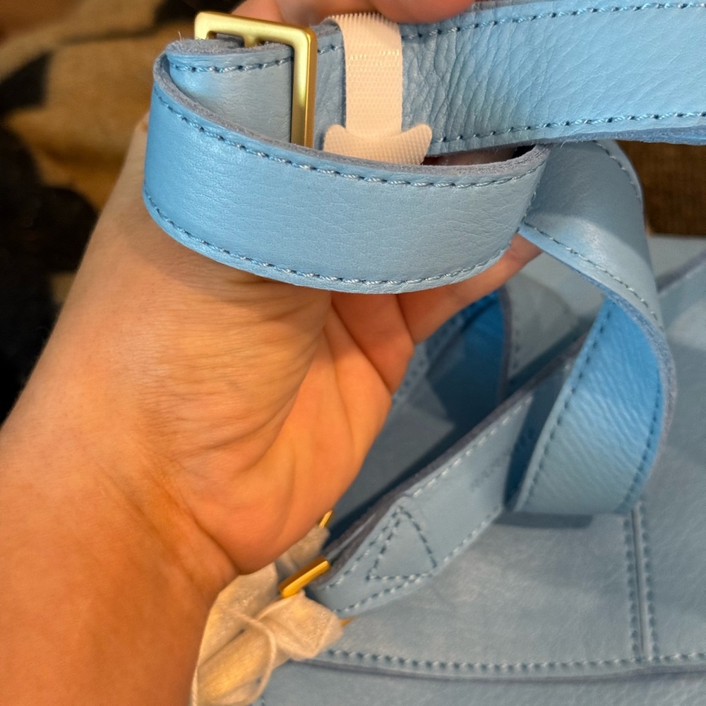 Hammitt Crossbody Bag in Bright Turquoise Blue with Gold Hardware - Picture 4 of 7
